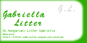 gabriella litter business card